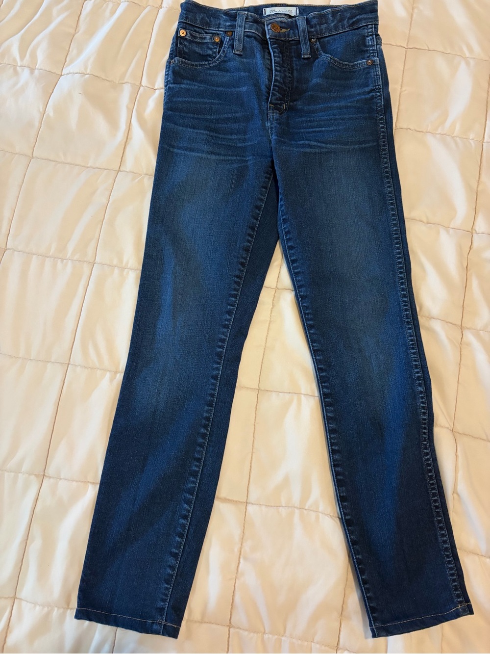 Madewell Dark Blue High-Rise Skinny Skinny Jeans